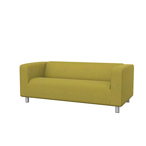 Soferia - Funda de repuesto para sofá IKEA KLIPPAN de 2 plazas, tejido Softi Amarillo Oscuro