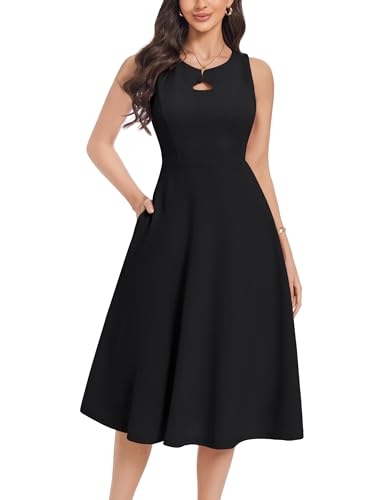 Wedtrend 1950s Rockabilly Retro Sleeveless Midi Dresses for Women