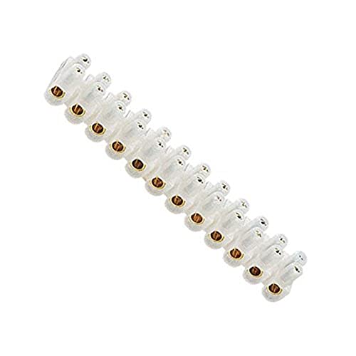 Legrand LEG98422 - Regleta de conexión Nylbloc (bornes con tornillo, 57 A, aislamiento clase 2, 10 mm), color blanco