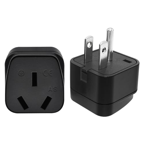 (2 Pack) US AU Plug Adapter Australian Plug Adapter from USA USA Standard 3 Prong Nema 5-15P Plug to AU Female Socket Power Converter Trave Adapter Electrical Adapter (US to AU Adapter)