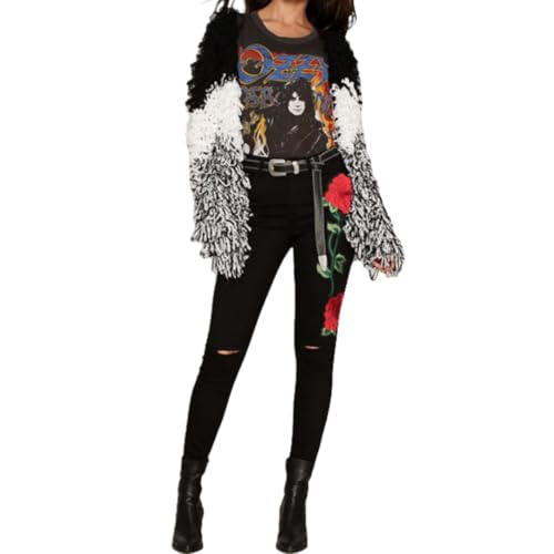 Women's High Rise Stretch Ripped Denim Jeans Floral Embroidery Skinny Fit Slim Pants3