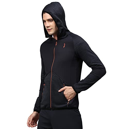 Image of CAHOOT Men Solid Full Sleeve Black Stylish Sports Jacket