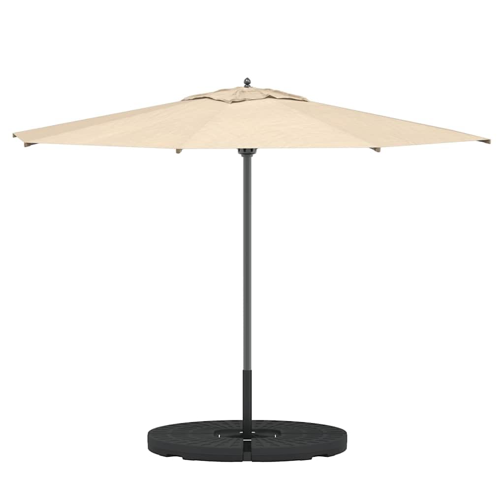 Supporto per ombrellone a ventaglio, 4 pezzi, nero | Plastica HDPE, riempibile con acqua o sabbia, 72 kg, con maniglia per il trasporto, per ombrellone sospeso