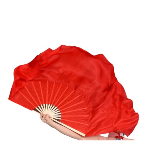 Éventail de Danse en Soie Véritable Double Face Accessoire Danseuse Orientale