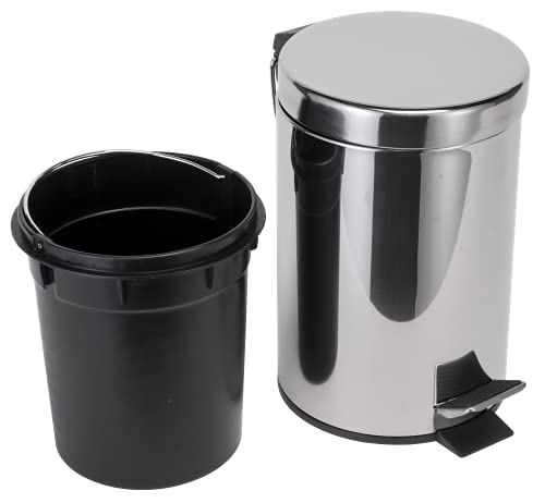 Croydex 536184 Chrome Britannia Three Litre Pedal Bin #TOP3