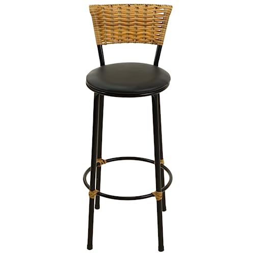 KIT 2 BANQUETAS ALTA COZINHA BAR BALCÃO AREA GOURMET JUNCO VIME (PRETO)