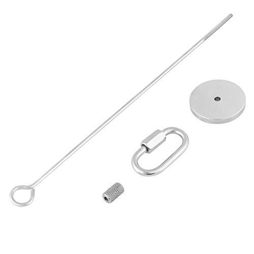 Stainless Steel Parrot Skewer Bird Feeder Toy Food Stick Holder Vegetable Meat Finch Canary Swing Toys Cage Foraging Toy Parrots Treating Tool (L)