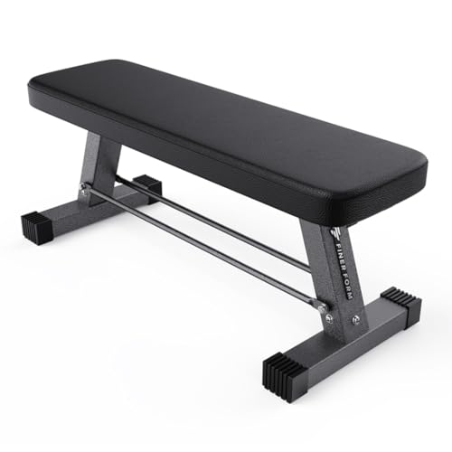 Image of Finer Form Essential Flat Weight Bench for Home Gym, 1,000 lb Capacity