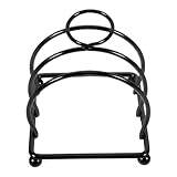 PERSELOSO Support à Acier Inoxydable Noir Porte-tranches Toast à Fentes Étagère Vertic...