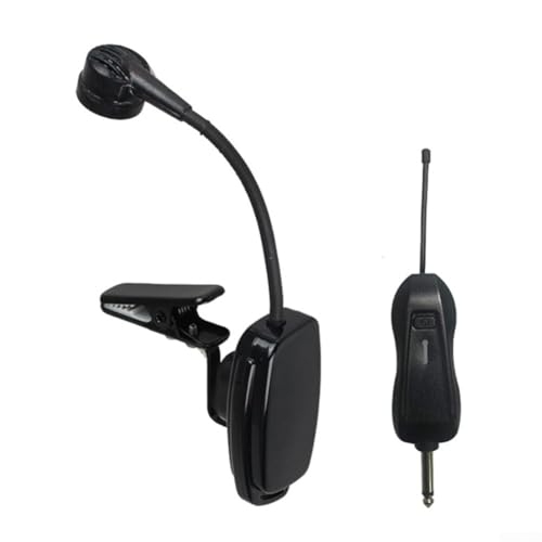 Dimensioni e contenuto della confezione: include 1 set di microfono per sassofono wireless per strumenti in dimensioni compatte, perfetto per musicisti.