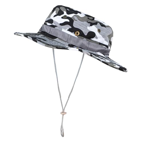 Image of Sun Hats for Men Women Boonie Hat UPF 50+ Bucket Hat Wide Brim UV Protection Fishing Hiking Safari Outdoor Hats