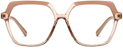 Image of Oversized Blue Light Glasses for Women Men, Anti Eye Strain Computer Glasses for Reading /Gaming