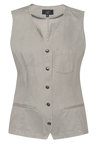 GREIFF Damen-Weste RF Casual Regular Fit, 4-Knopf, 2 Paspeltaschen - Kitt - Gr. 42