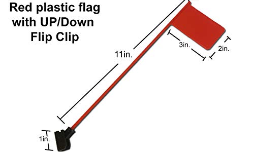 Red Plastic 11 Inch 2X3 Desk Flag With Flag Up Flag Down Flip Clip Notification Status Alert Office (1 Pack) #TOP1