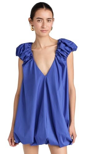 caroline constas blue dress CORINTHIA OFF SHOULDER PLEATED GOWN CERULEAN / L