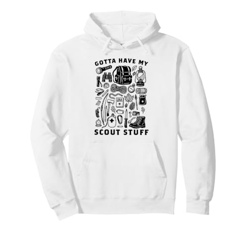 Scout Stuff Scouts BSA Cub Scout Outdoors Gear Illustration Pullover Hoodie
