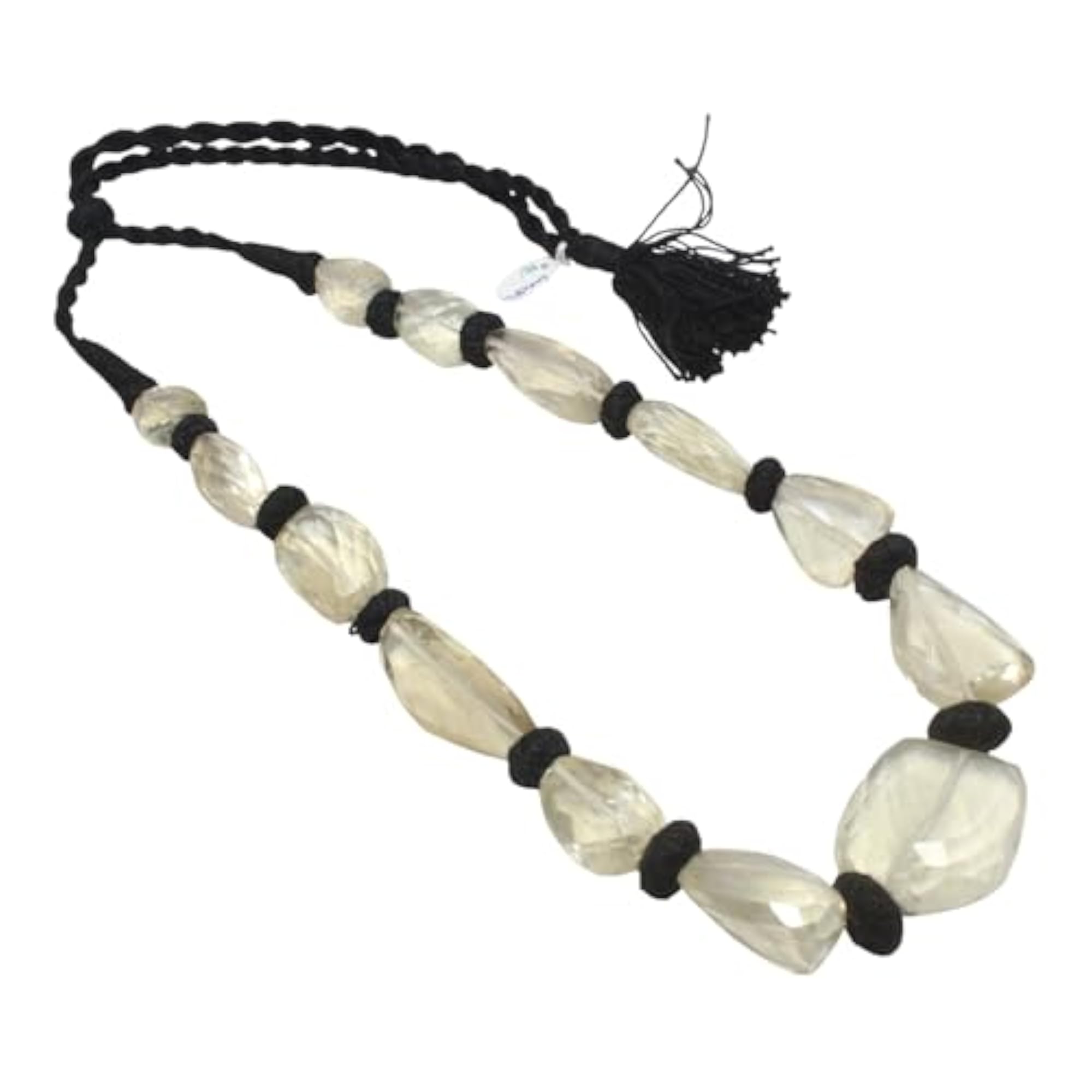 Natural Golden Topaz Gemstone Bead Necklace, Adjustable