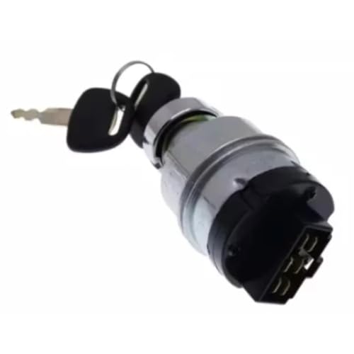 Ignition Lock Switch, Compatible with CASE CX210B,CX140B,CX240C,CX250,CX260,CX330,CX350,CX470,CX130,CX200, Factory Standard Replacement Part, Excavator Electrical Components