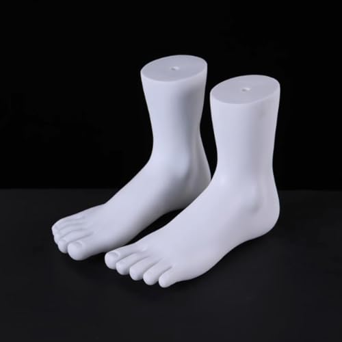 YJIUYUANQ (White) Mannequin Foot Model for Women Shoes Display - Shoes Holder & Sock Display Model Mannequin Feet , 1 Pair