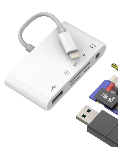 Prise casque AUX Lightning pour iPhone 14 pour charger et écouter de la musique ensemble