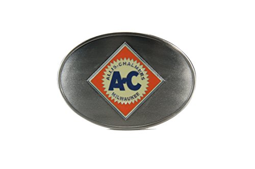 Allis Chalmers Logo Brushed Metal Pewter Belt Buckle 03098