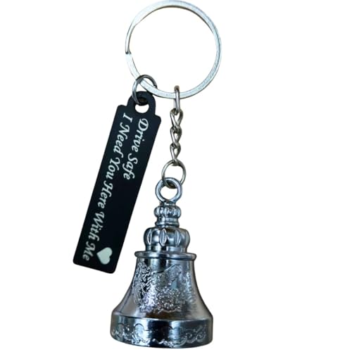 Image of OTTAVO Guardian Bell Keychain, Oxidized Copper, Tibetan Style, 5 cm Height, Good Luck Charm