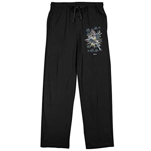 Bioworld Batman Na Na Na Na Batman Men's Black Sleep Pajama Pants