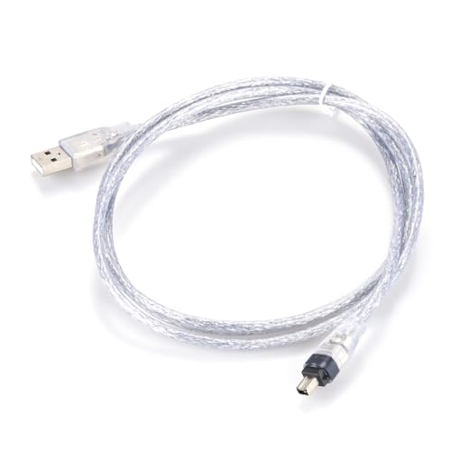 Replacement 1.5M Transfer Male Cable, USB Male to Firewire IEEE 1394 4Pin Male iLink Adapter Cord