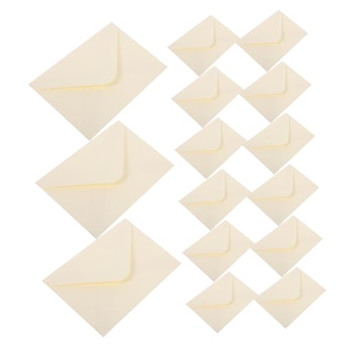 STOBOK 100個無地招待状用封筒 米白色 紙製ストレージスリーブ 写真 卒業カード 結婚式招待状対応 ポストカードや名刺も収納可能 ビジネス