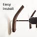 COCOYA 2Pack Wood Hooks Wall Mounted, Minimalist Easy Install Natural Real Walnut Cute Mid Century Modern Simple Rustic Boho Home Foyer Entryway Decor, for Hanging Hat Cap Bag Coat Towel Clothes