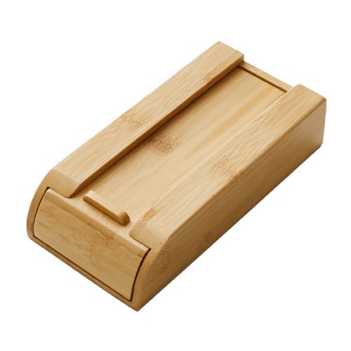 Eeuye Caja de Almacenamiento Conveniente Decoración Natural Cajón Oculto Debajo del Escritorio Almacenamiento en el Hogar Contenedor de Papelería Almacenamiento de Madera, C