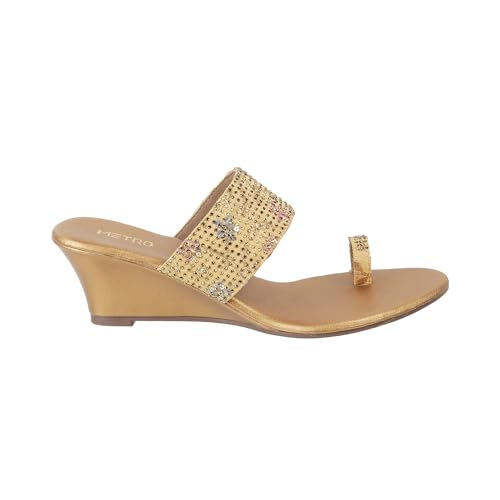 Image of Metro Women Ethnicwear Wedge Heel Sandal