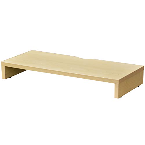 DORIS ドリス 机上台 木製 幅59cm モニター台 卓上 耐荷重20kg 組立式 ホワイトメープル キエット【14619】