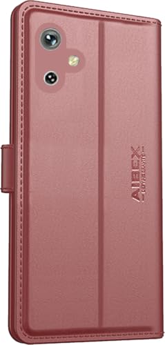 Image of AIBEX Compatible for Samsung F06 5G / Samsung M06 5G Flip Cover Leather Finish with Magnatic Closure | Inside TPU with Card Pockets | Wallet Stand | Complete Protection Flip Case -Brown