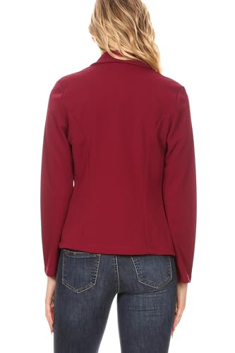 Women's Chic Long Sleeve Fitted Open Blazer Jacket for Casual Office Elegance4