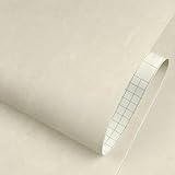 ReWallpaper Limewash Wallpaper Peel and Stick Warm Light Beige Textured Wallpaper for Bedroom Bathroom Powder Room Apartment Accent Wall Self Adhesive Cream Taupe Soft Microcement Look 15.8in X 10ft