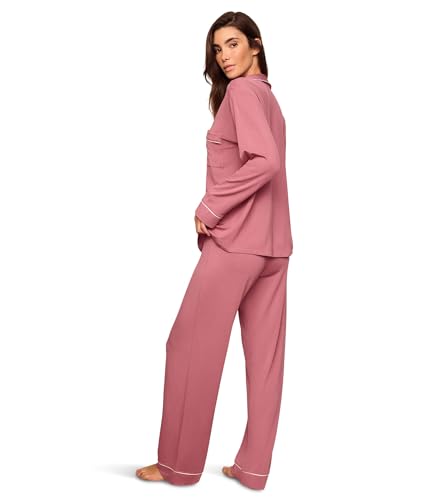 Image of Eberjey Gisele Classic Women's Pajama Set | Long Sleeve Shirt + Long Pants
