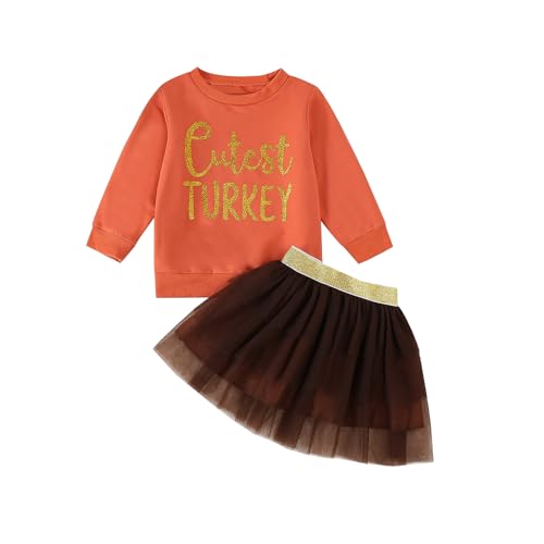 Image of FYBITBO Halloween Outfits For Toddler Girls Baby Kids Boo Sweatshirt Long Sleeve Shirt Tutu Skirt Dress Fall Clothes Sets