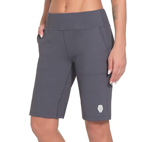 PIQIDIG Womens Shorts for Summer Lounge Shorts High Waiste Bermuda Shorts Grey S