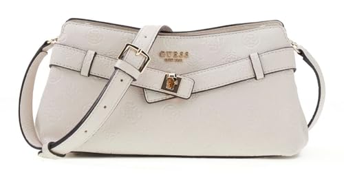 Sac bandoulière GUESS Ella Logo écru pour sublimer vos sorties en ville