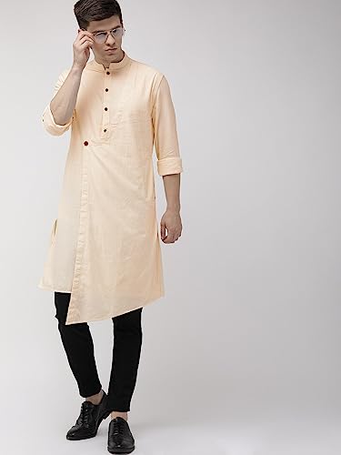 Image of The Indian Garage Co Men's Cotton Regular Fit Regular Kurta