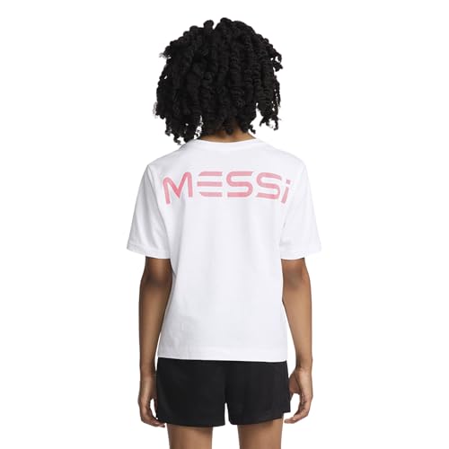Image of Messi Girls' Lifestyle Short Sleeve T-Shirt, Slim-fit Graphic Tee