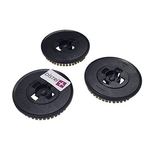 Distri+ - Disque de Brosse Dure Jaune pour Cireuse Electrolux ZP14, AP8000 / Tornado : Chambord LC500C / KARCHER FP303 - Lot de 3 disques