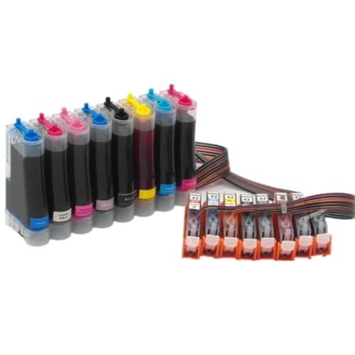 GNOVIATL de Tinta Compatible con Pro 200 A3+ CLI 65 CLI-65 CLI65 CISS Full Ink con Chip