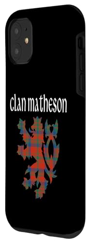 Image of iPhone 11 Clan Matheson Tartan Scottish Family Name Scotland Pride Case