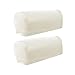 TGUS - Funda para reposabrazos de sofá de 2 piezas, funda de sofá extraíble elástica, resistente al polvo y al agua, funda de sofá de piel sintética, para salón, dormitorio, color blanco
