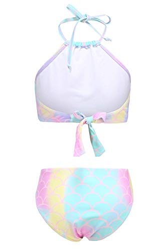 Image of Girls Two Piece Bikini Swimsuits Hawaiian Floral Bathing Suit for Kids Summer Beach Swimwear Set 3-16 Years