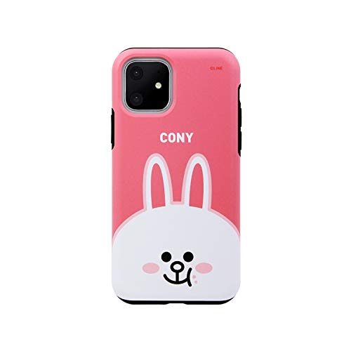 LINE FRIENDS iPhone 11 ケース DUAL GUALD Full Face コニー(ラインフレンズ)6.1インチ アイフォン 背面 カバー【公式ライセンス品】 KCJ-DFX002