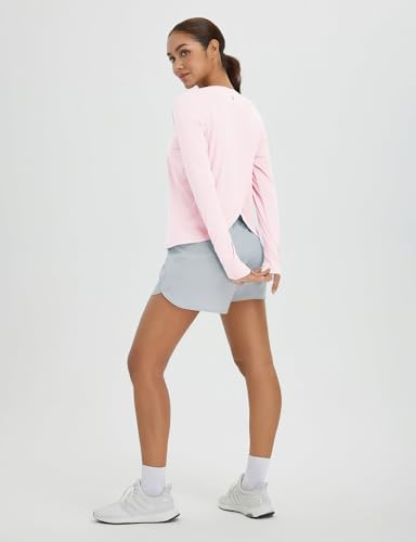 baleaf Women's Long Sleeve Workout Tops Athletic Shirts Split Back Running Gym Quick Dry Sun Protection UPF 50+4