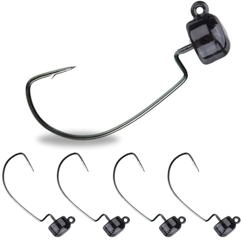 Image of Reaction Tackle Tungsten Mushroom Head Ned Rig Shroom Jig Heads (5-Pack)